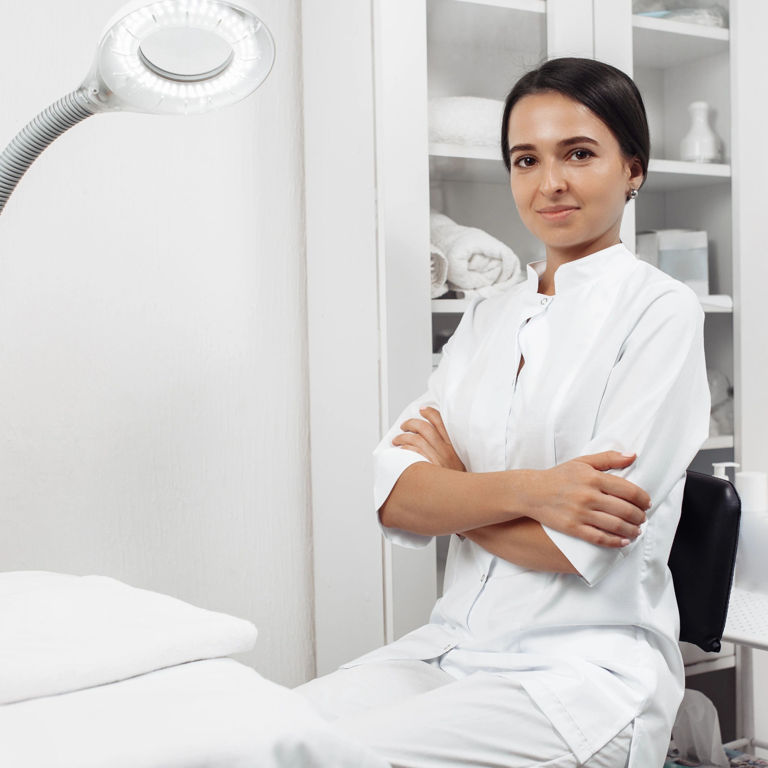 Professional spa team member portrait