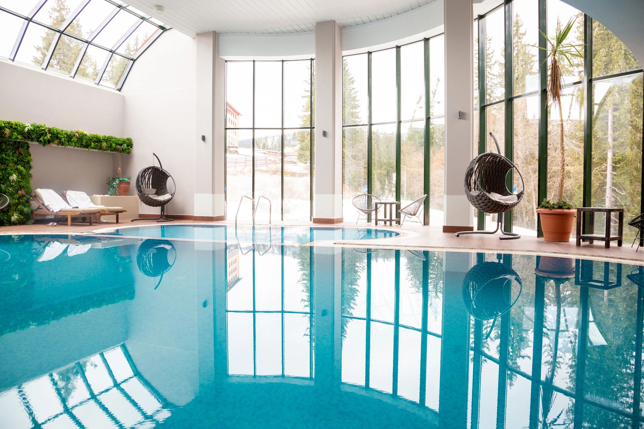 Luxury wellness setting with tranquil atmosphere