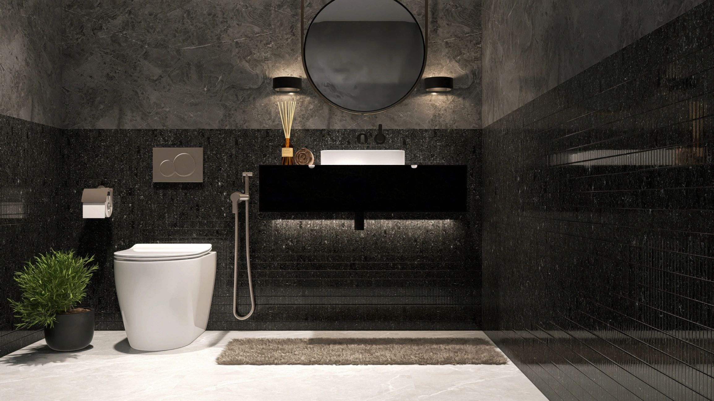 Elegant spa-style interior with refined finishes